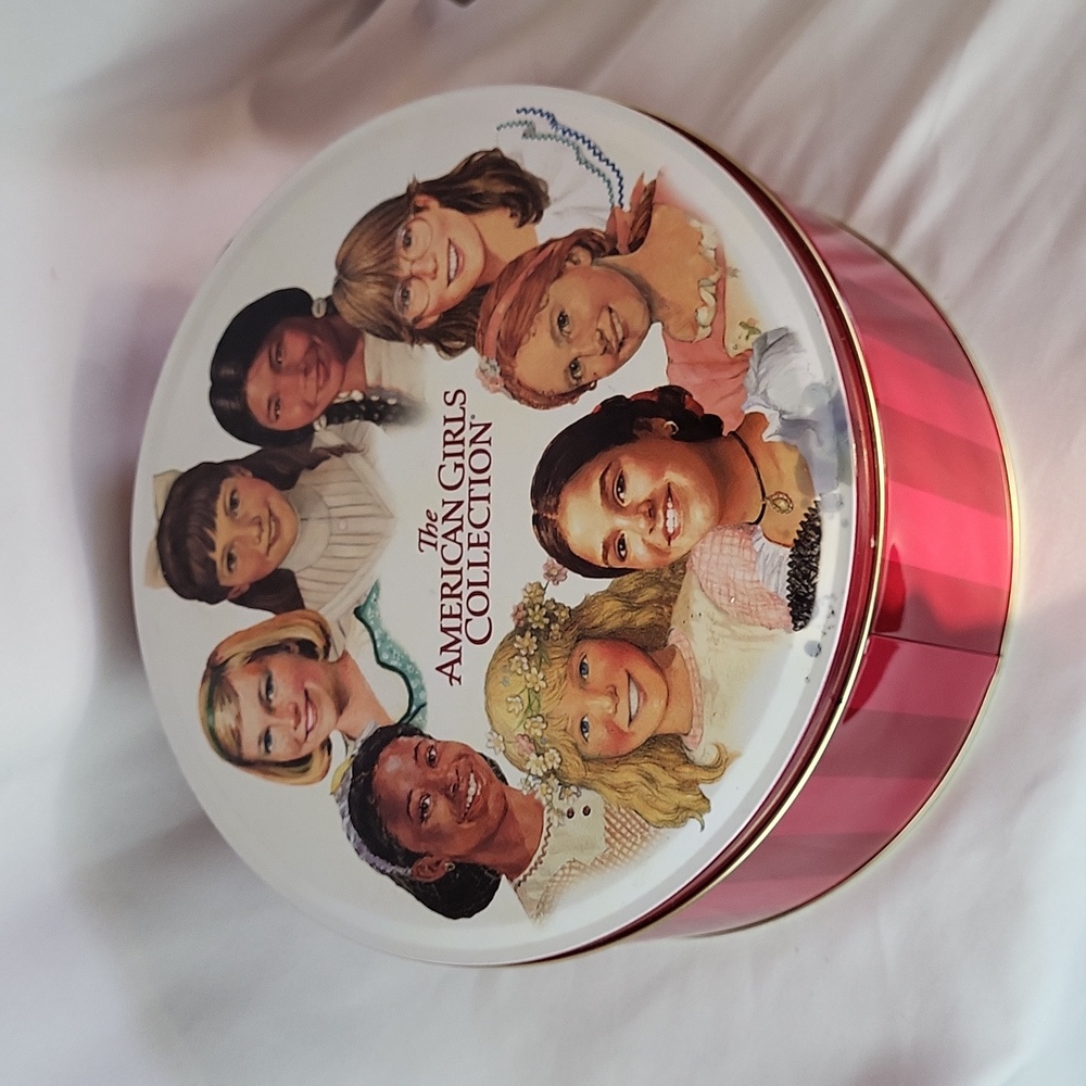 American Girl Pleasant Company Hallmark 2003 Tin Round Box 8"
